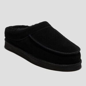 Men's dluxe by dearfoams Lith Slide Slippers Black 9